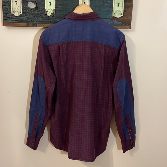 32 Bar Blues Red and Blue Checkered Button Down Size Medium - Picture 10 of 14
